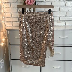 Women’s Rose Gold Midi Skirt
